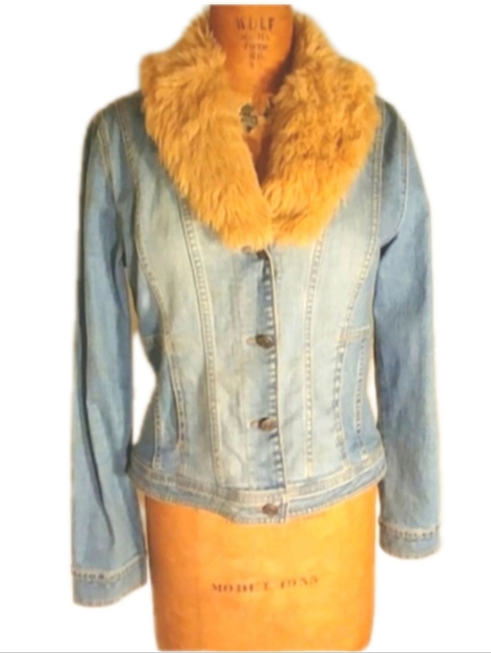 Harold's denim jacket with detachable faux…